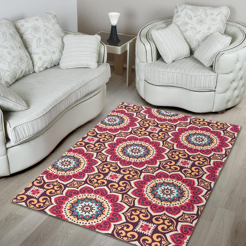 Mandala Boho Bohemian Pattern Print Floor Mat-grizzshop