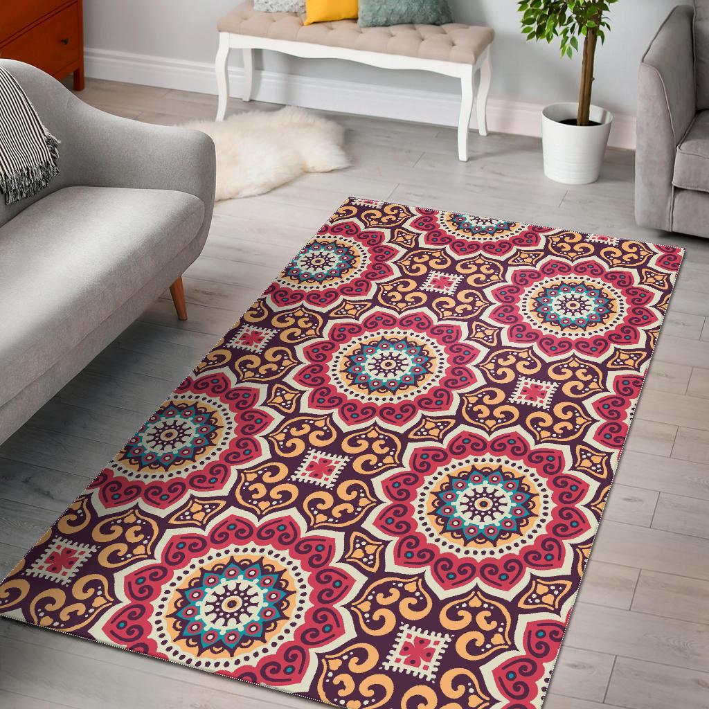 Mandala Boho Bohemian Pattern Print Floor Mat-grizzshop