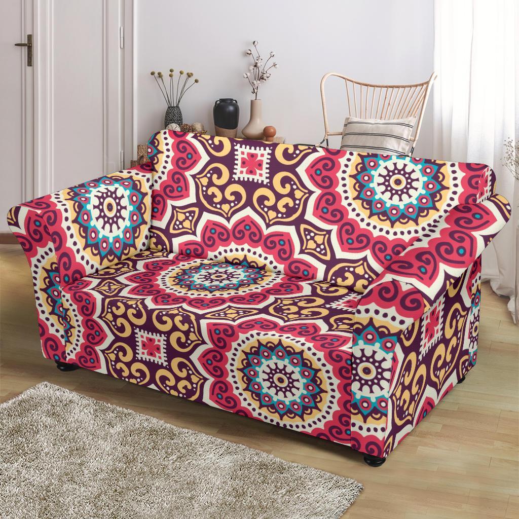 Mandala Boho Bohemian Pattern Print Loveseat Cover-grizzshop