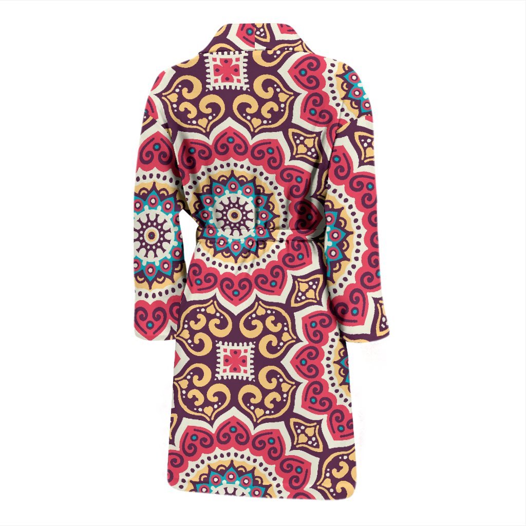 Mandala Boho Bohemian Pattern Print Men Long Robe-grizzshop
