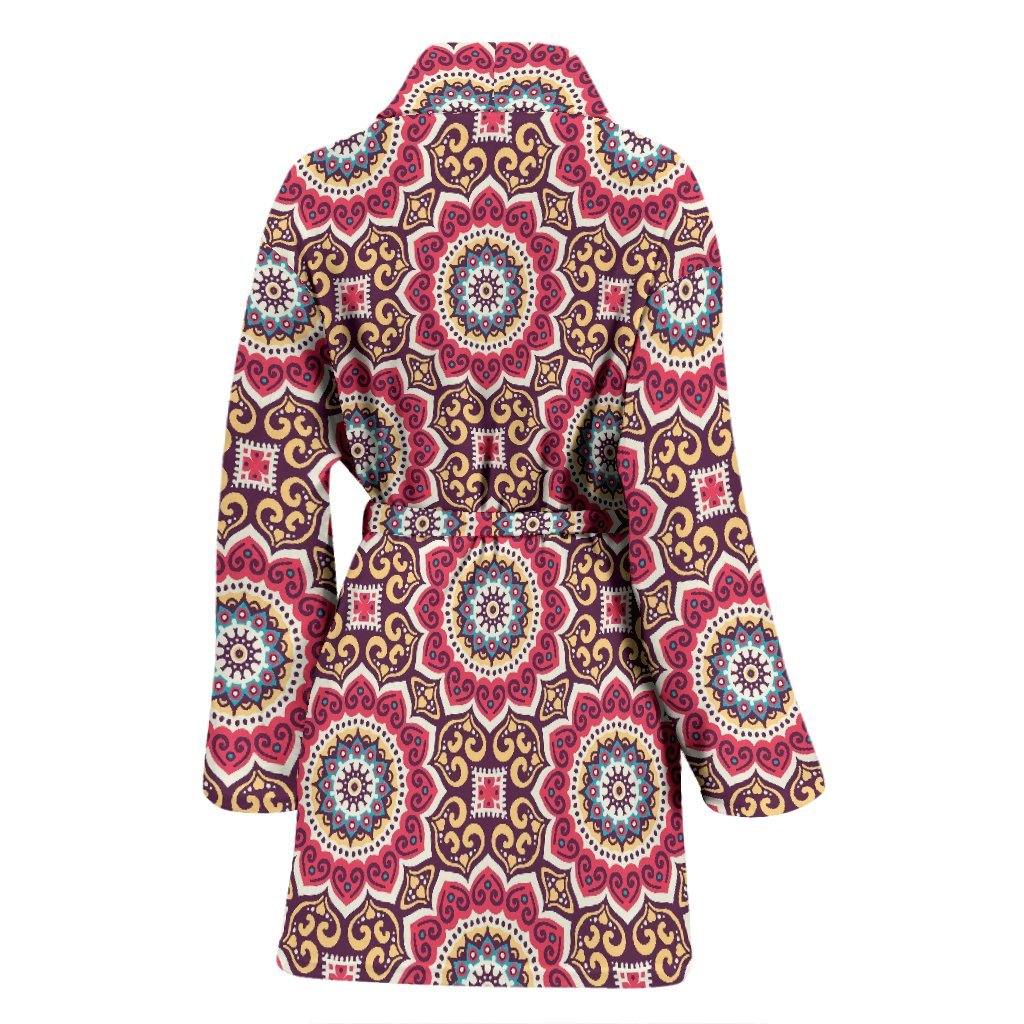 Mandala Boho Bohemian Pattern Print Women Long Robe-grizzshop