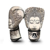 Mandala Buddha Beige Print Boxing Gloves-grizzshop