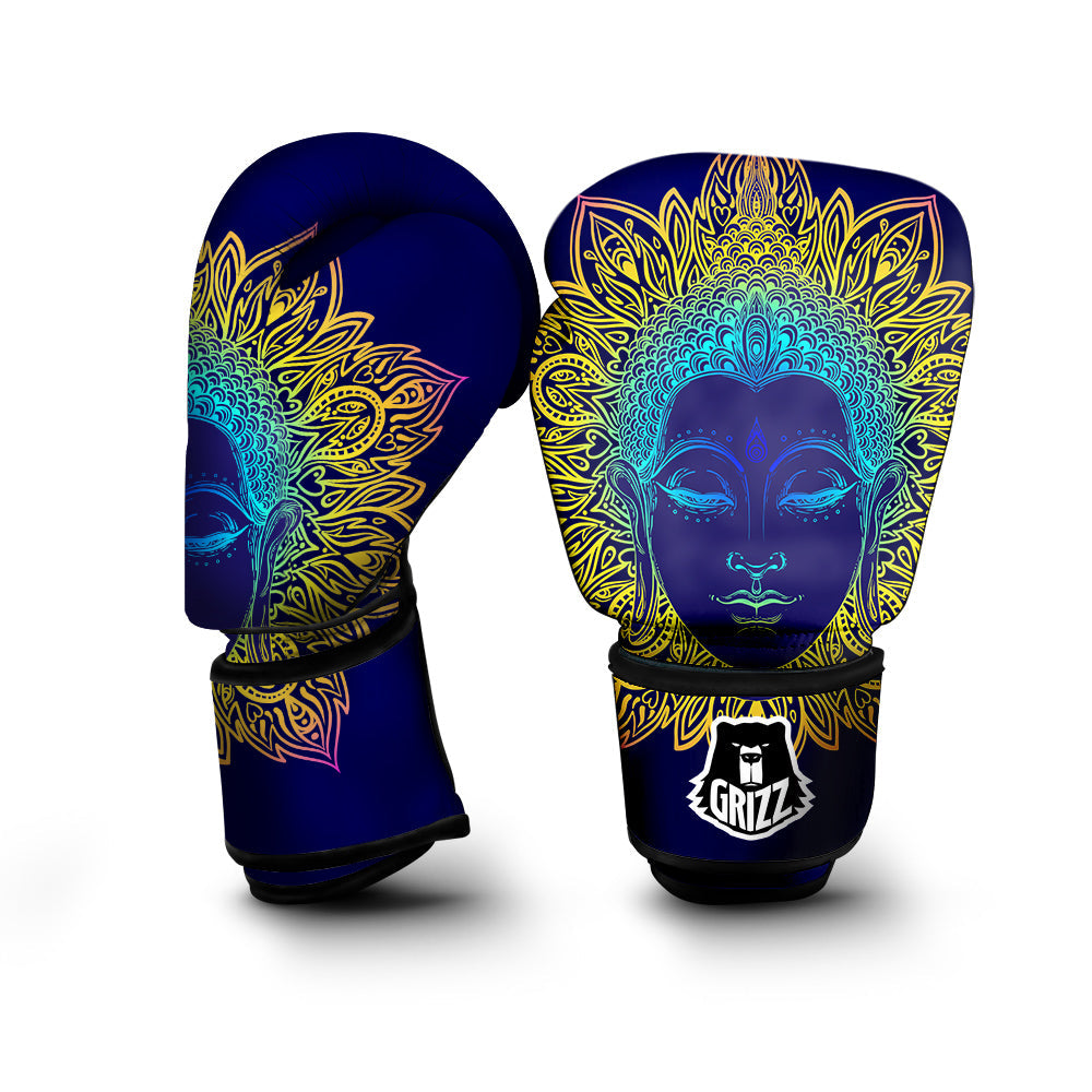 Mandala Buddha Colorful Print Boxing Gloves-grizzshop