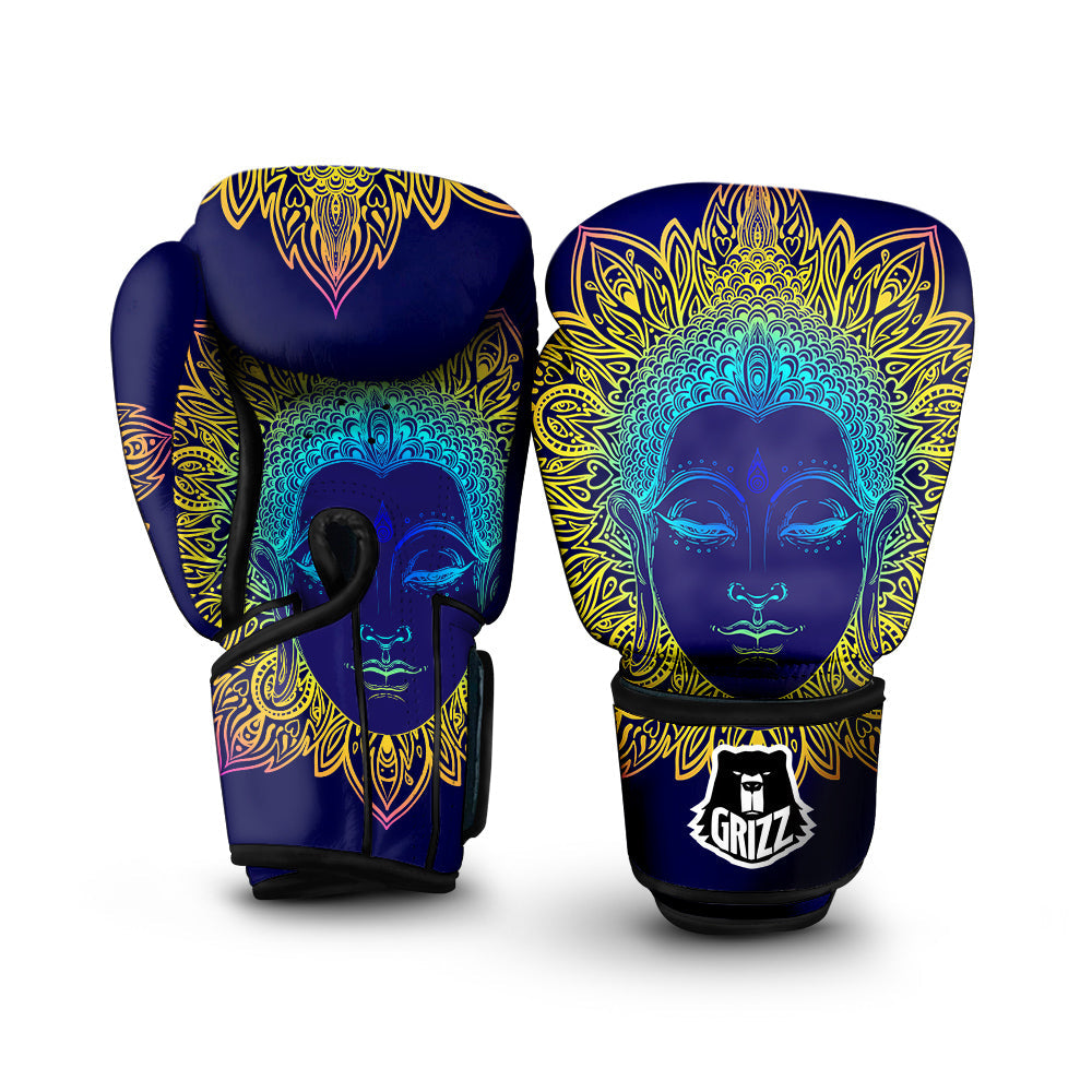 Mandala Buddha Colorful Print Boxing Gloves-grizzshop