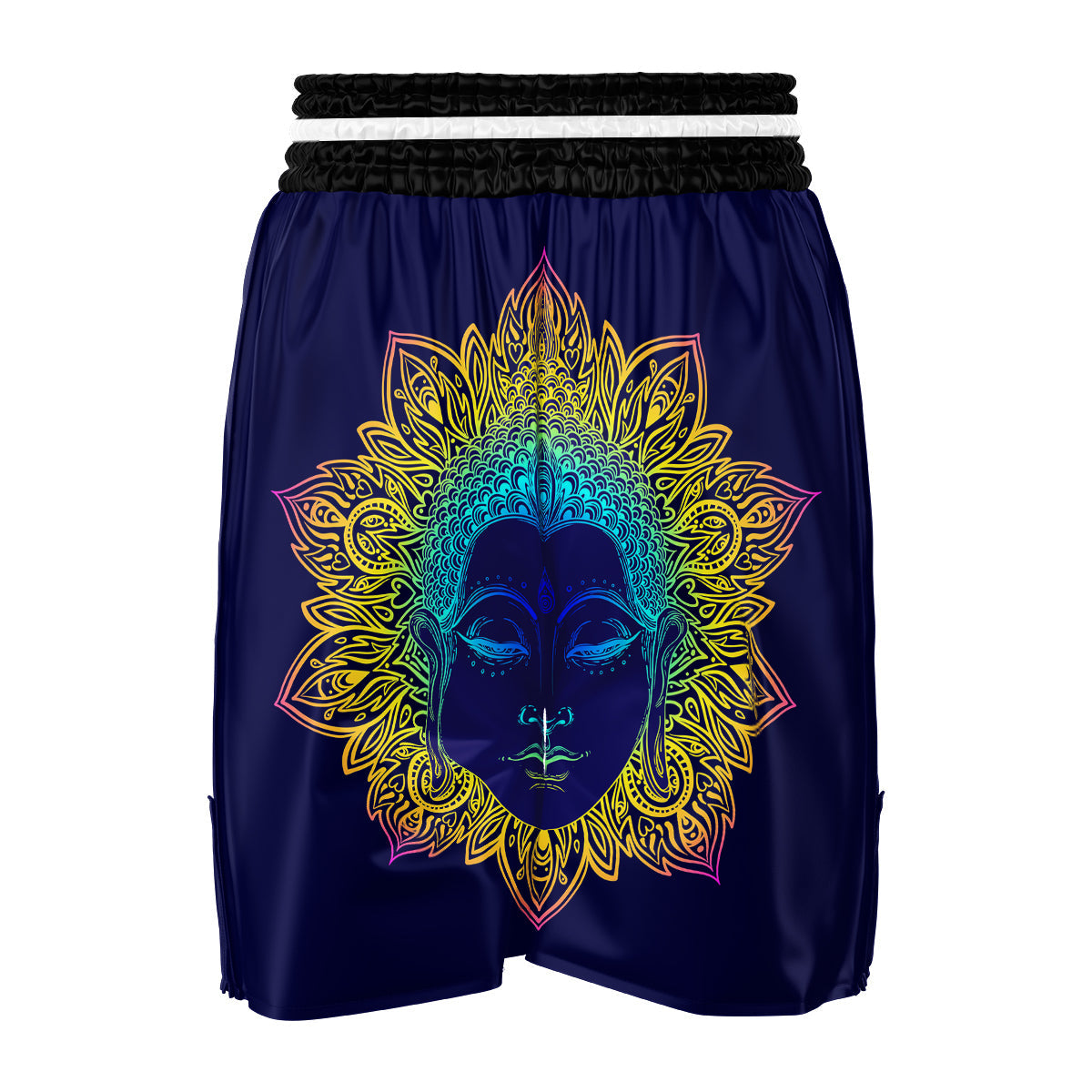 Mandala Buddha Colorful Print Boxing Shorts-grizzshop