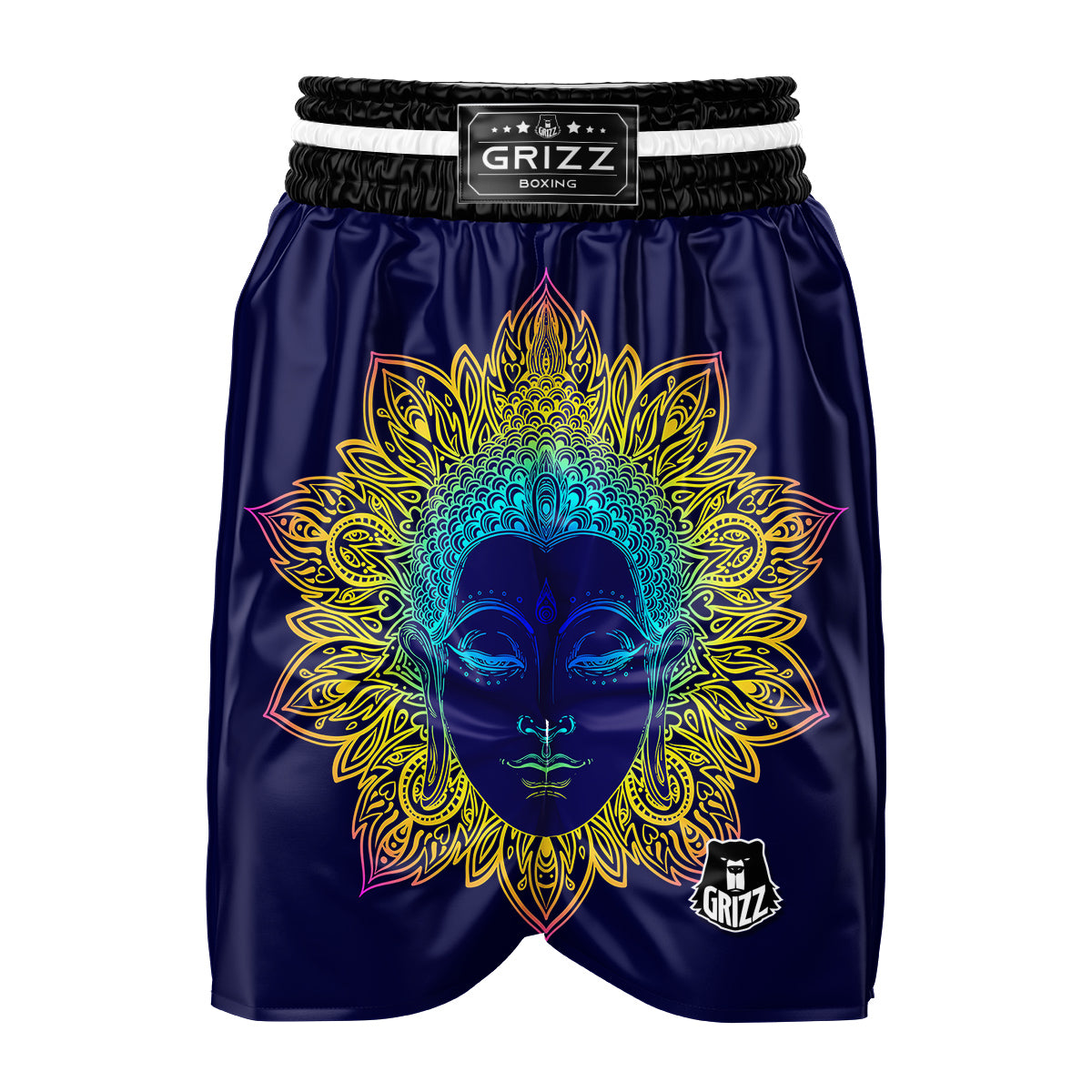Mandala Buddha Colorful Print Boxing Shorts-grizzshop