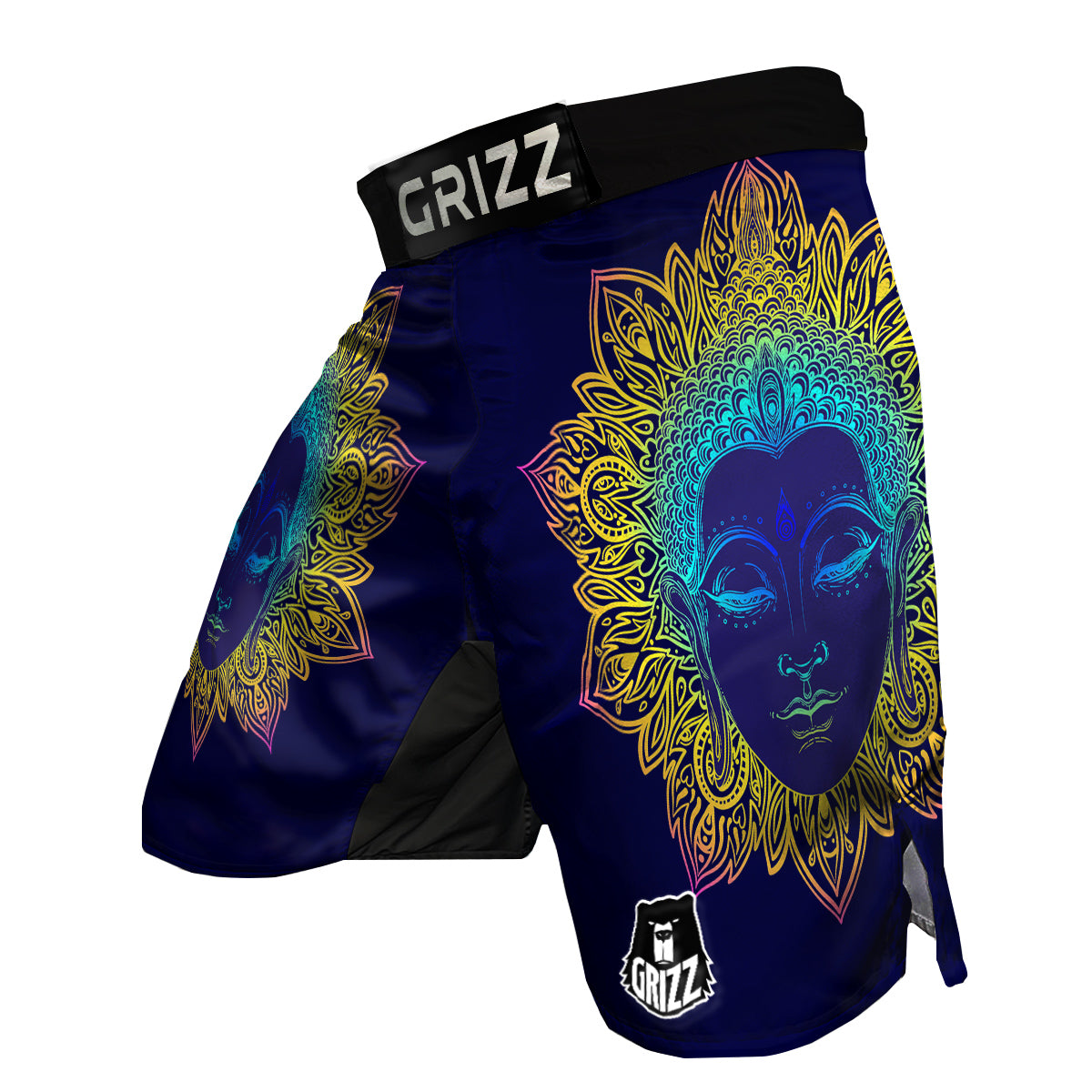 Mandala Buddha Colorful Print MMA Shorts-grizzshop