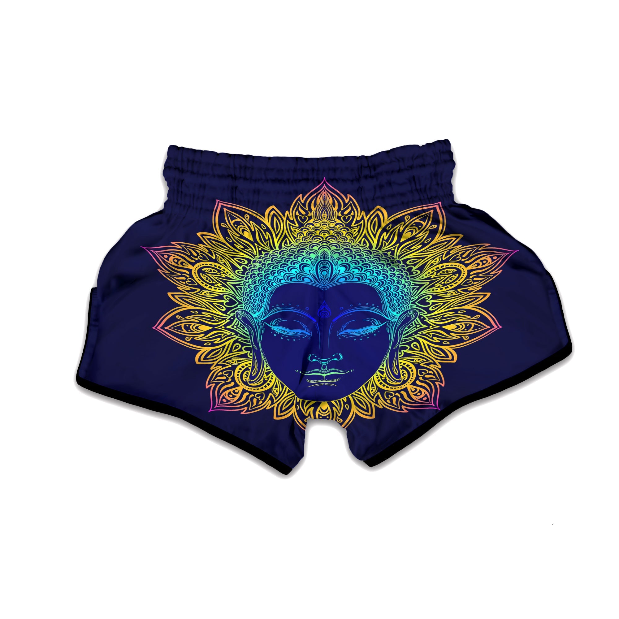 Mandala Buddha Colorful Print Muay Thai Boxing Shorts-grizzshop