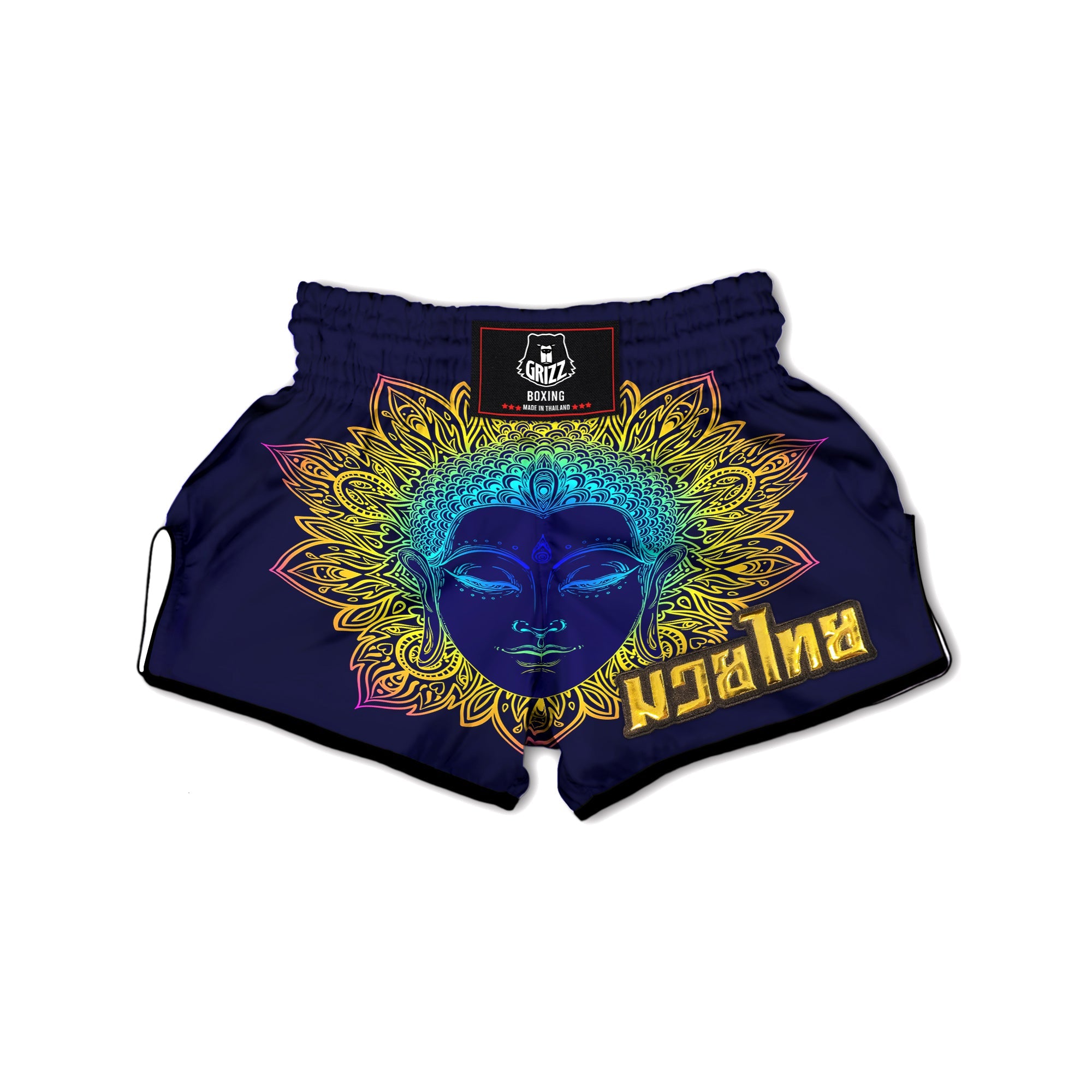 Mandala Buddha Colorful Print Muay Thai Boxing Shorts-grizzshop
