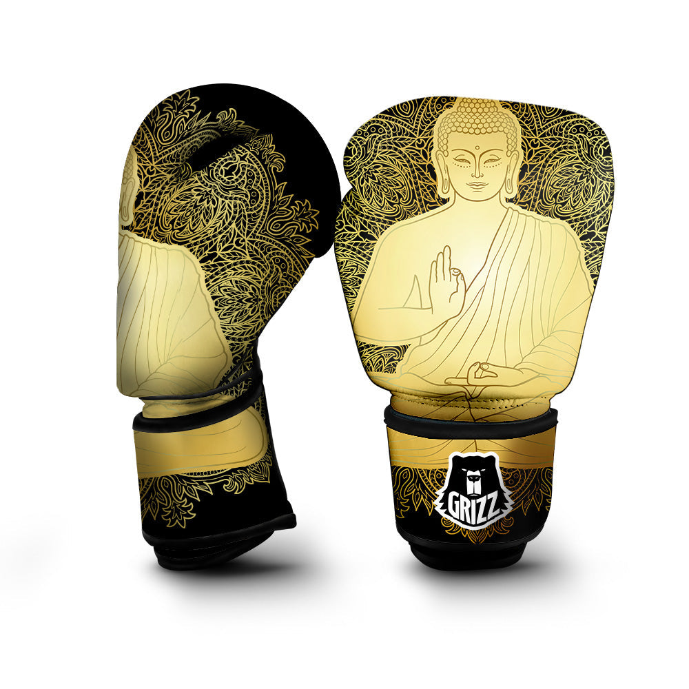 Mandala Buddha Statue Print Boxing Gloves-grizzshop