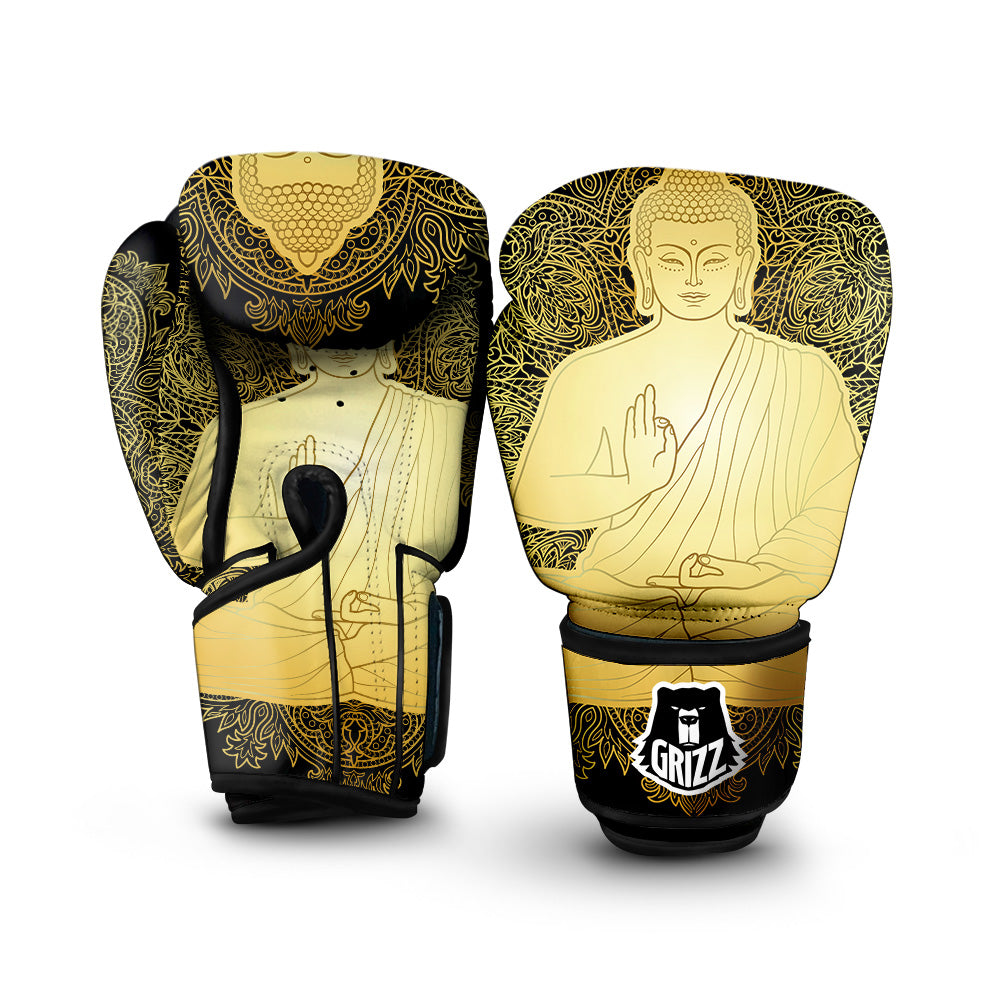 Mandala Buddha Statue Print Boxing Gloves-grizzshop