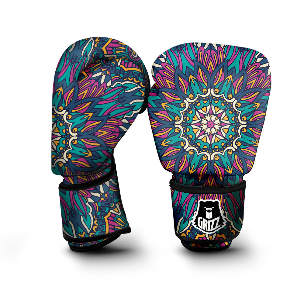 Mandala Coloful Print Boxing Gloves-grizzshop