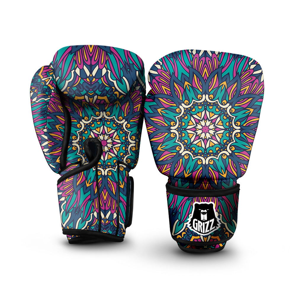Mandala Coloful Print Boxing Gloves-grizzshop