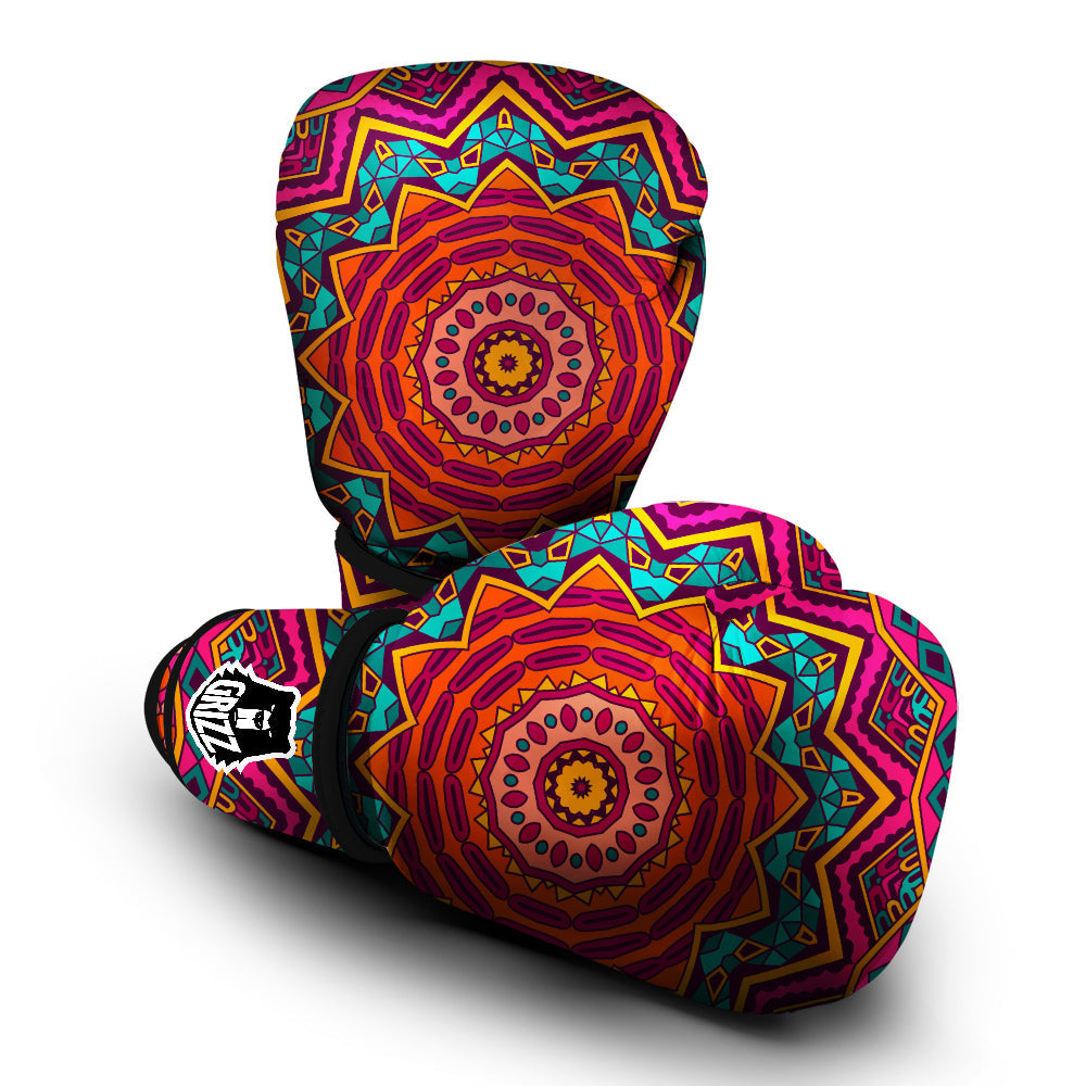 Mandala Colorful Print Boxing Gloves-grizzshop
