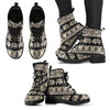 Mandala Elephant Pattern Women's Leather Boots-grizzshop