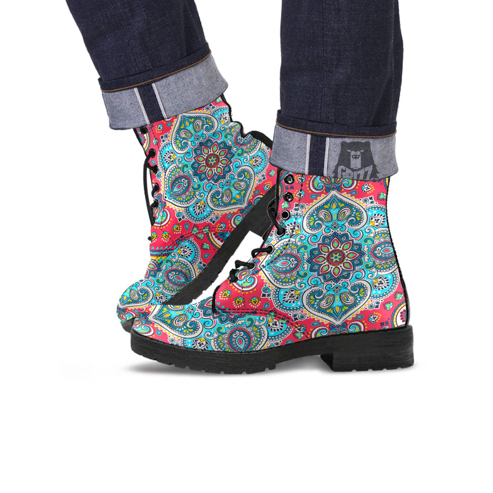 Watercolor Dragonfly Mandala Women's Leather Boots main image 0