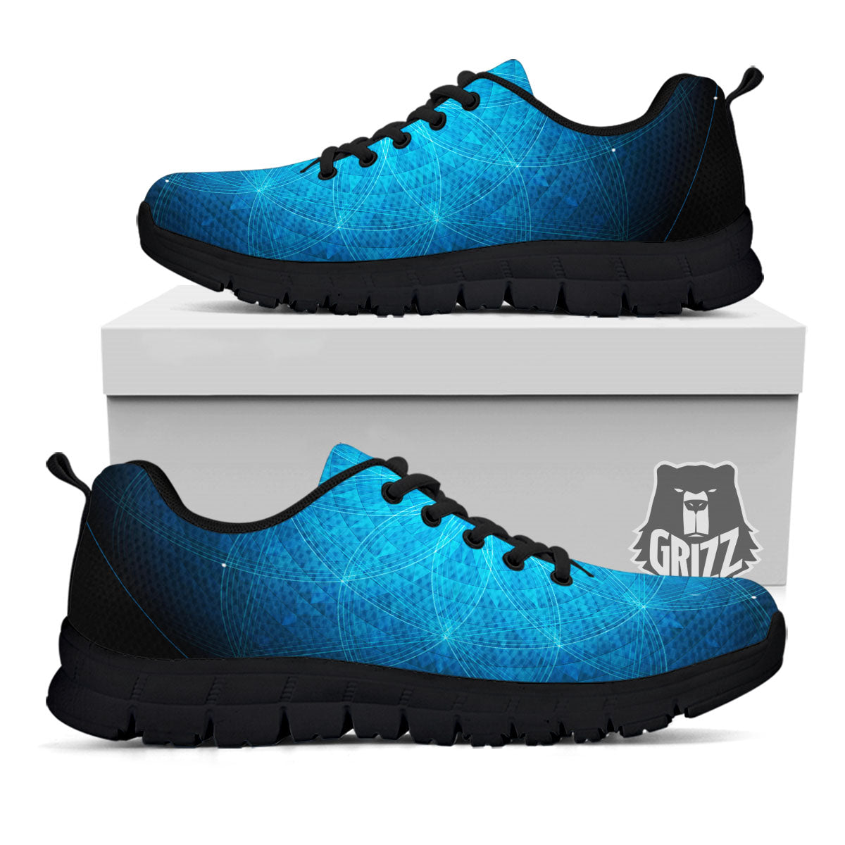 Mandala Light Print Black Sneaker-grizzshop