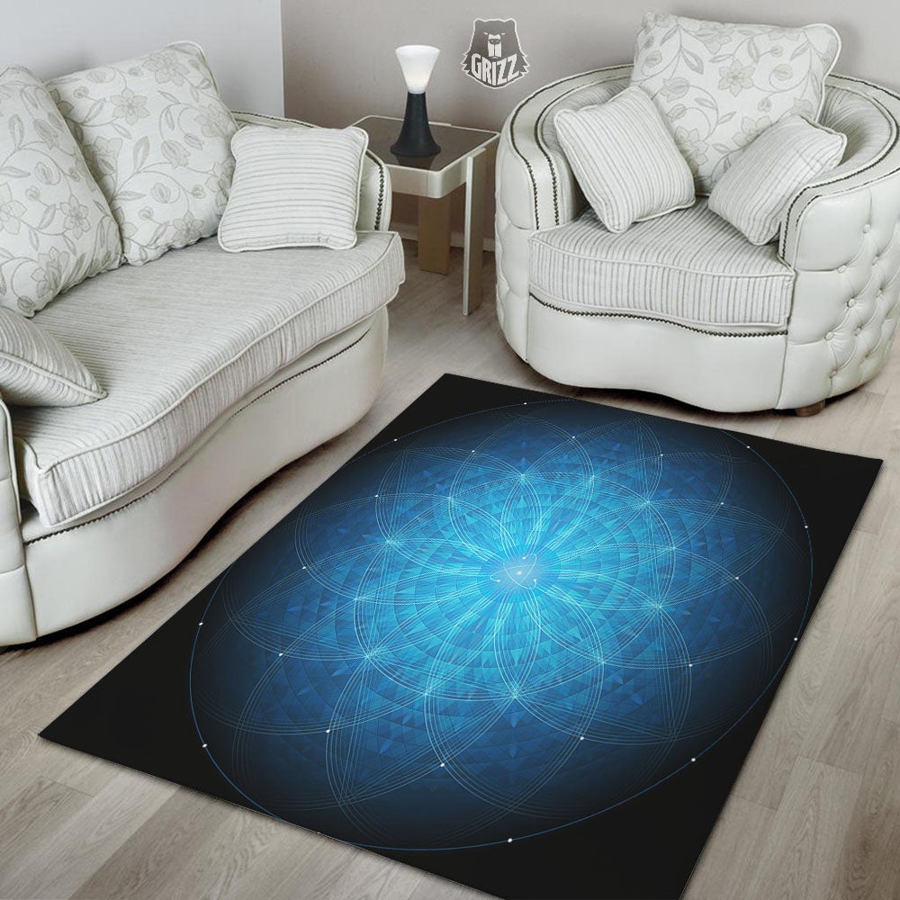 Mandala Light Print Floor Mat-grizzshop