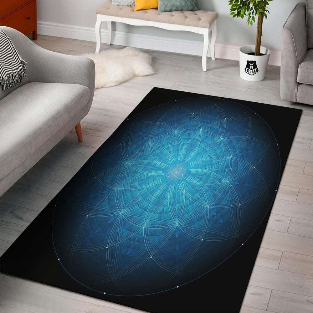 Mandala Light Print Floor Mat-grizzshop