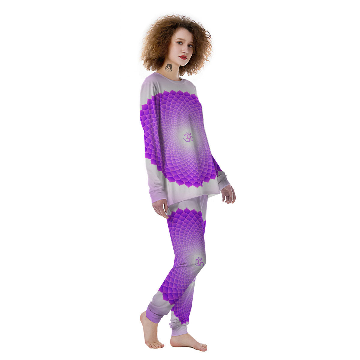 Mandala Sahasrara Chakra Print Women's Pajamas-grizzshop