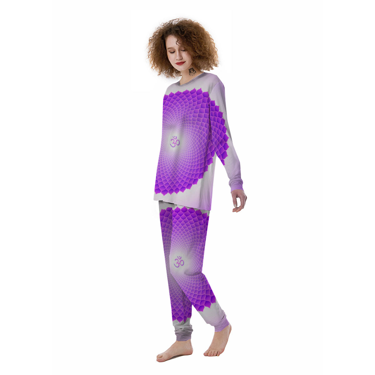 Mandala Sahasrara Chakra Print Women's Pajamas-grizzshop