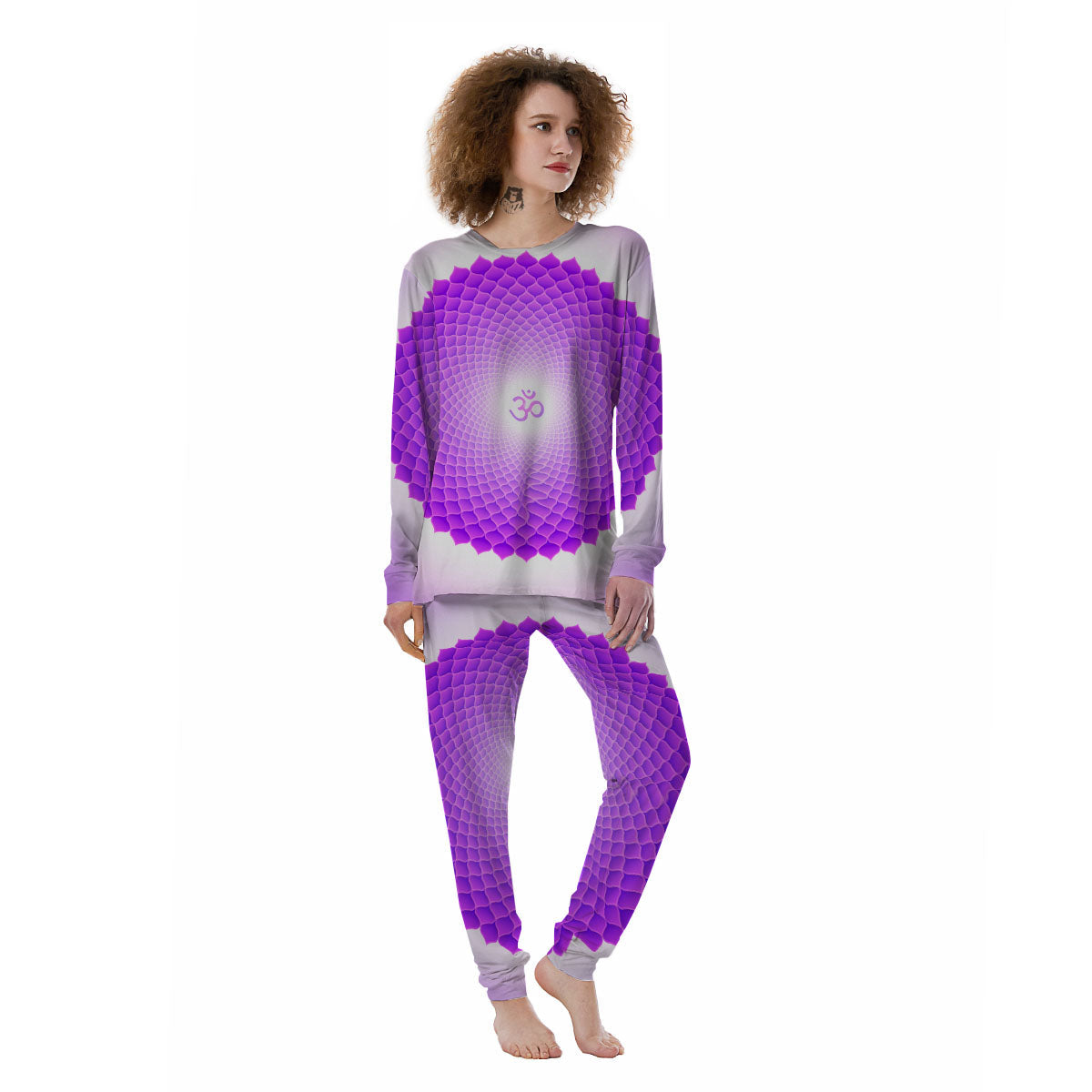 Mandala Sahasrara Chakra Print Women's Pajamas-grizzshop