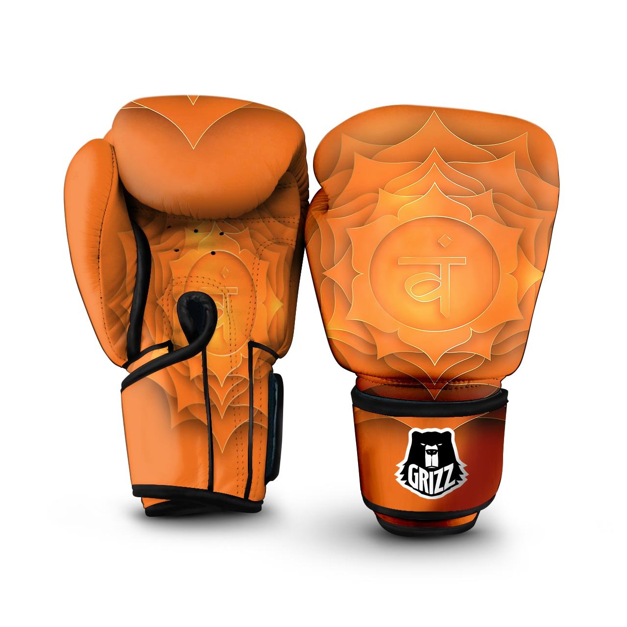Mandala Swadhisthana Chakra Print Boxing Gloves-grizzshop