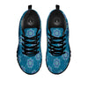 Mandala Teal And Purple Print Pattern Black Sneaker-grizzshop