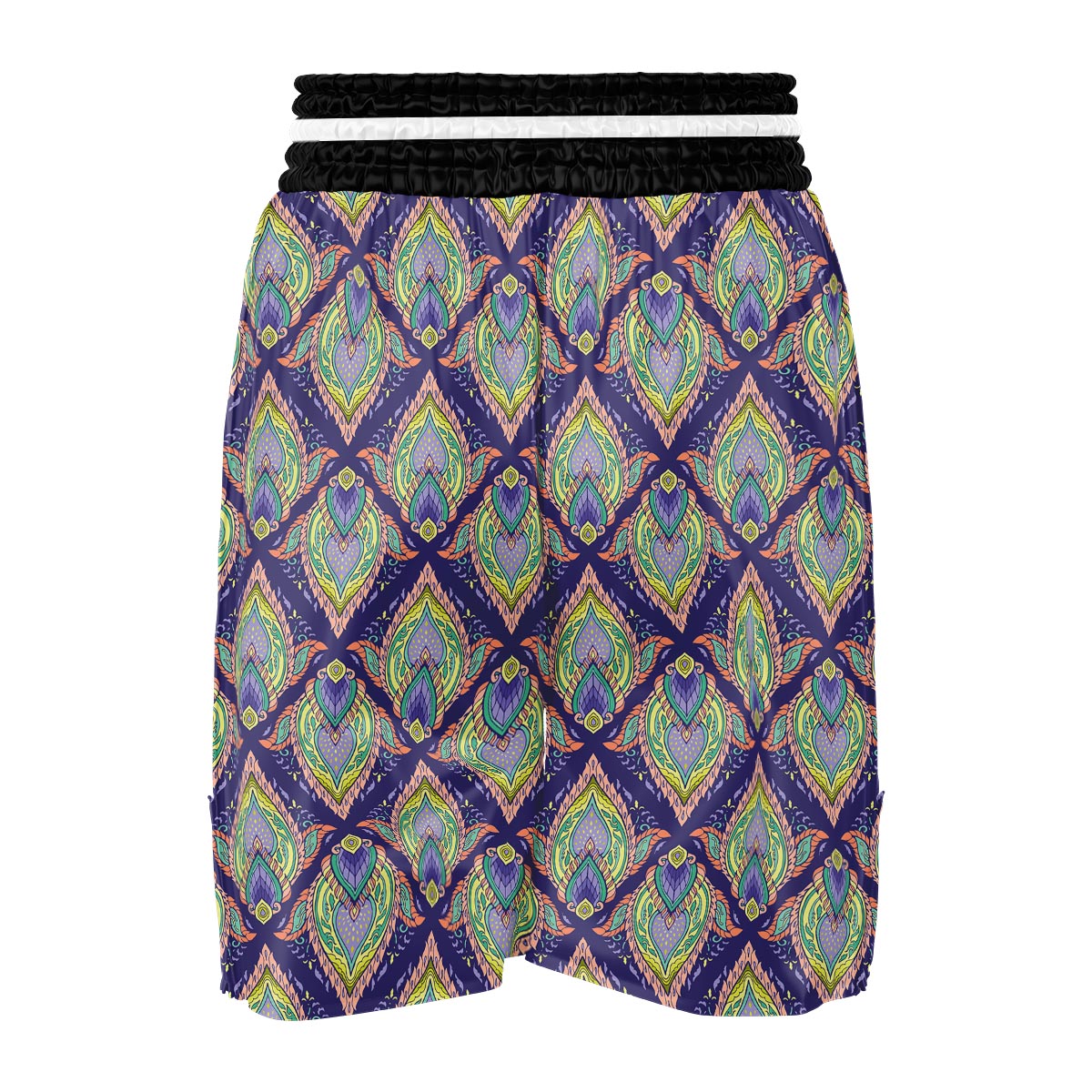 Mandala Thai Print Pattern Boxing Shorts-grizzshop