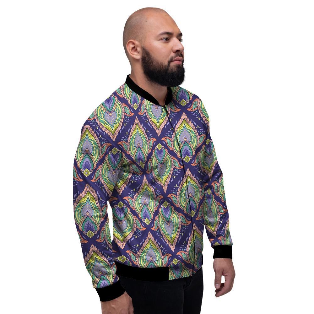 Mandala Thai Print Pattern Men's Bomber Jacket-grizzshop