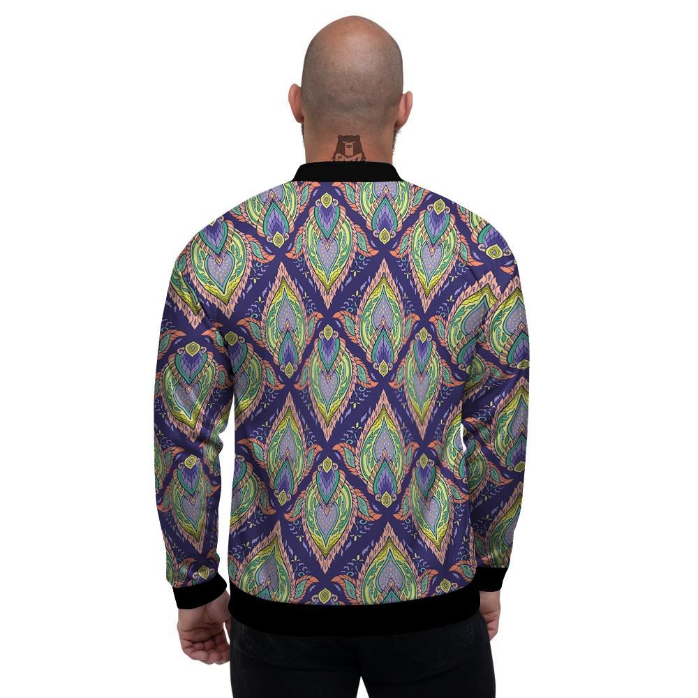 Mandala Thai Print Pattern Men's Bomber Jacket-grizzshop