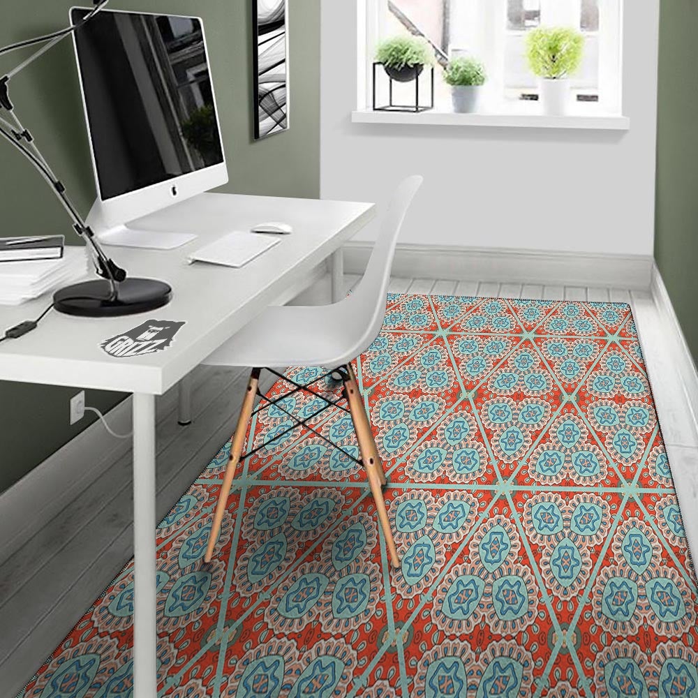 Mandala Triangle Bohemian Print Pattern Floor Mat-grizzshop
