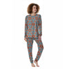 Mandala Triangle Bohemian Print Pattern Women's Pajamas-grizzshop