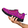 Mandala Trippy Purple Print Black Sneaker-grizzshop