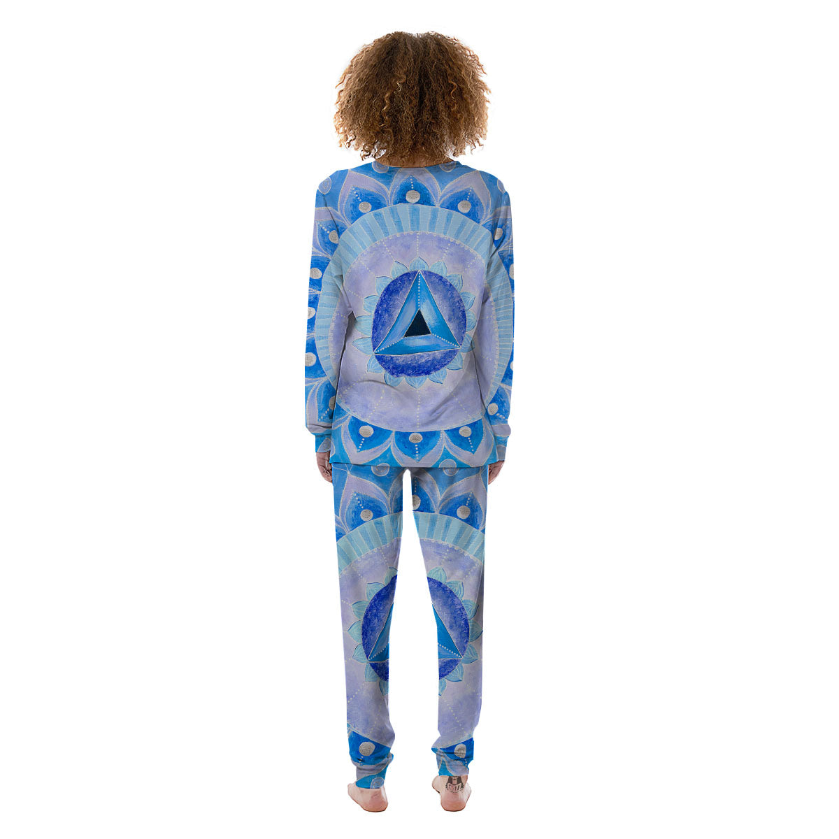 Mandala Vishuddha Chakra Print Women's Pajamas-grizzshop