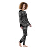 Mandala White And Black Print Women's Pajamas-grizzshop