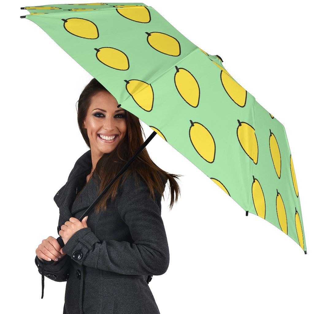 Mango Cute Pattern Print Automatic Foldable Umbrella-grizzshop