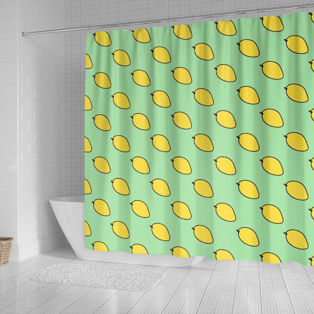 Mango Cute Pattern Print Bathroom Shower Curtain-grizzshop