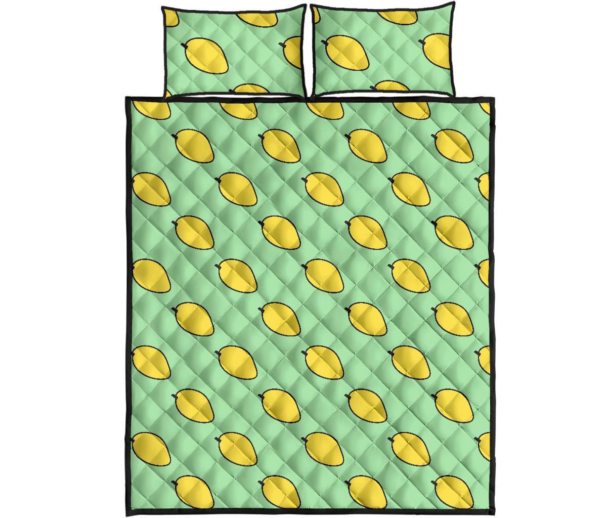 Mango Cute Pattern Print Bed Set Quilt-grizzshop