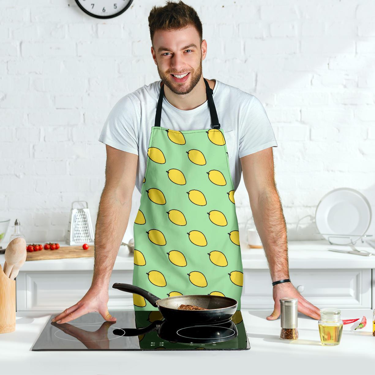 Mango Cute Pattern Print Men's Apron-grizzshop