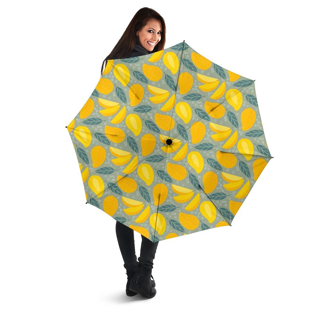 Mango Cute Print Pattern Automatic Foldable Umbrella-grizzshop