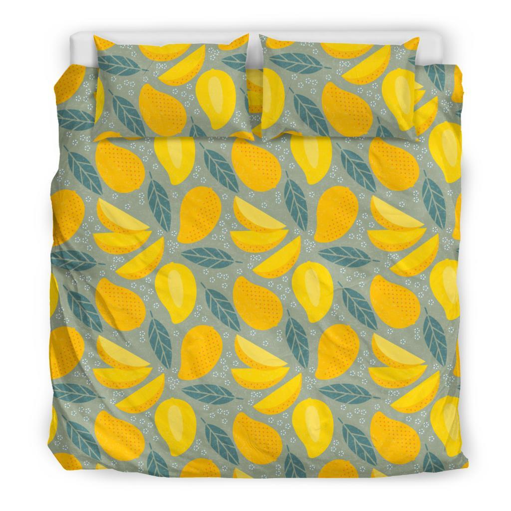 Mango Cute Print Pattern Duvet Cover Bedding Set-grizzshop