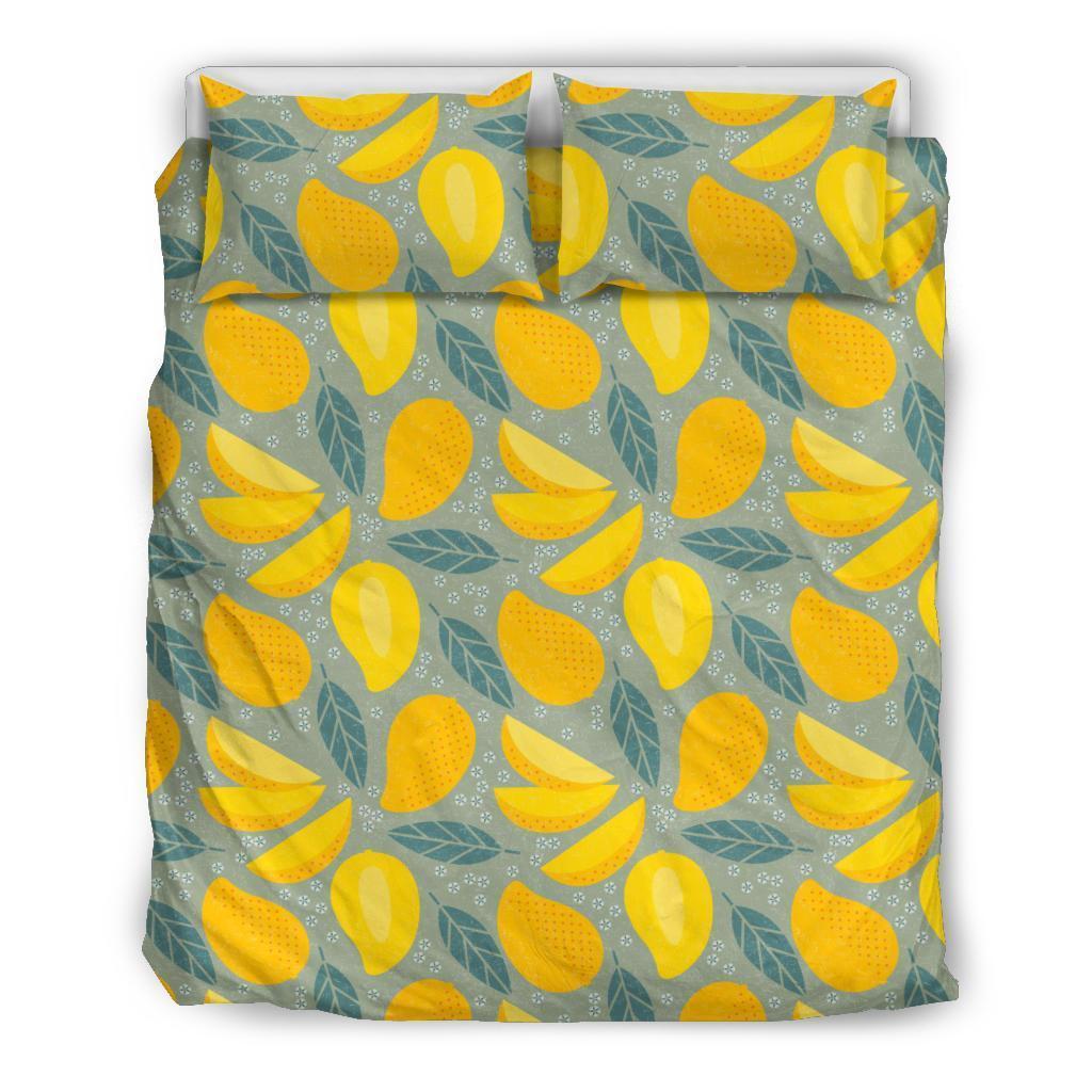 Mango Cute Print Pattern Duvet Cover Bedding Set-grizzshop