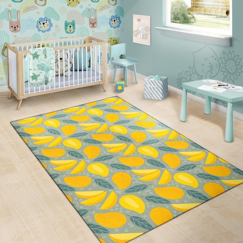 Mango Cute Print Pattern Floor Mat-grizzshop