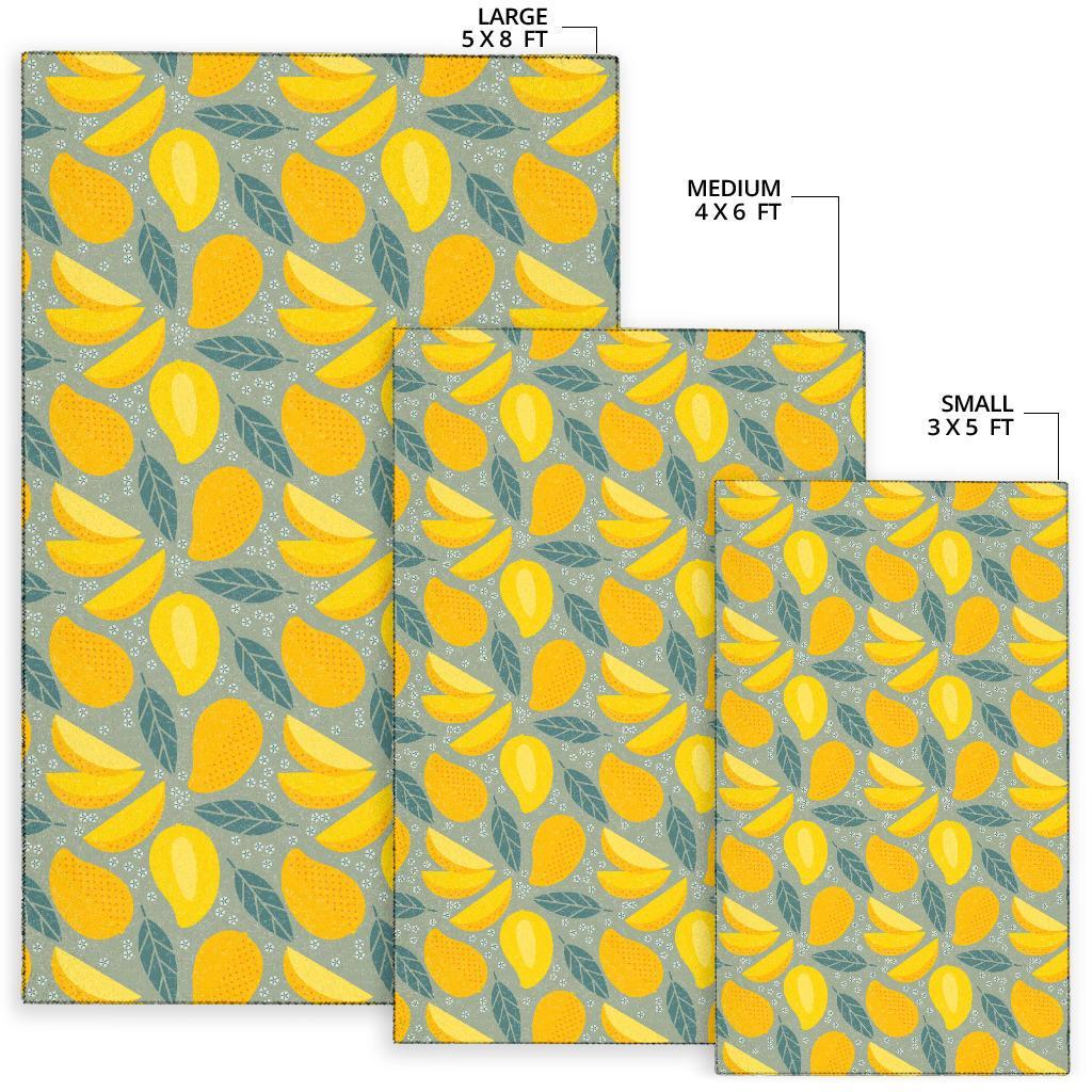 Mango Cute Print Pattern Floor Mat-grizzshop