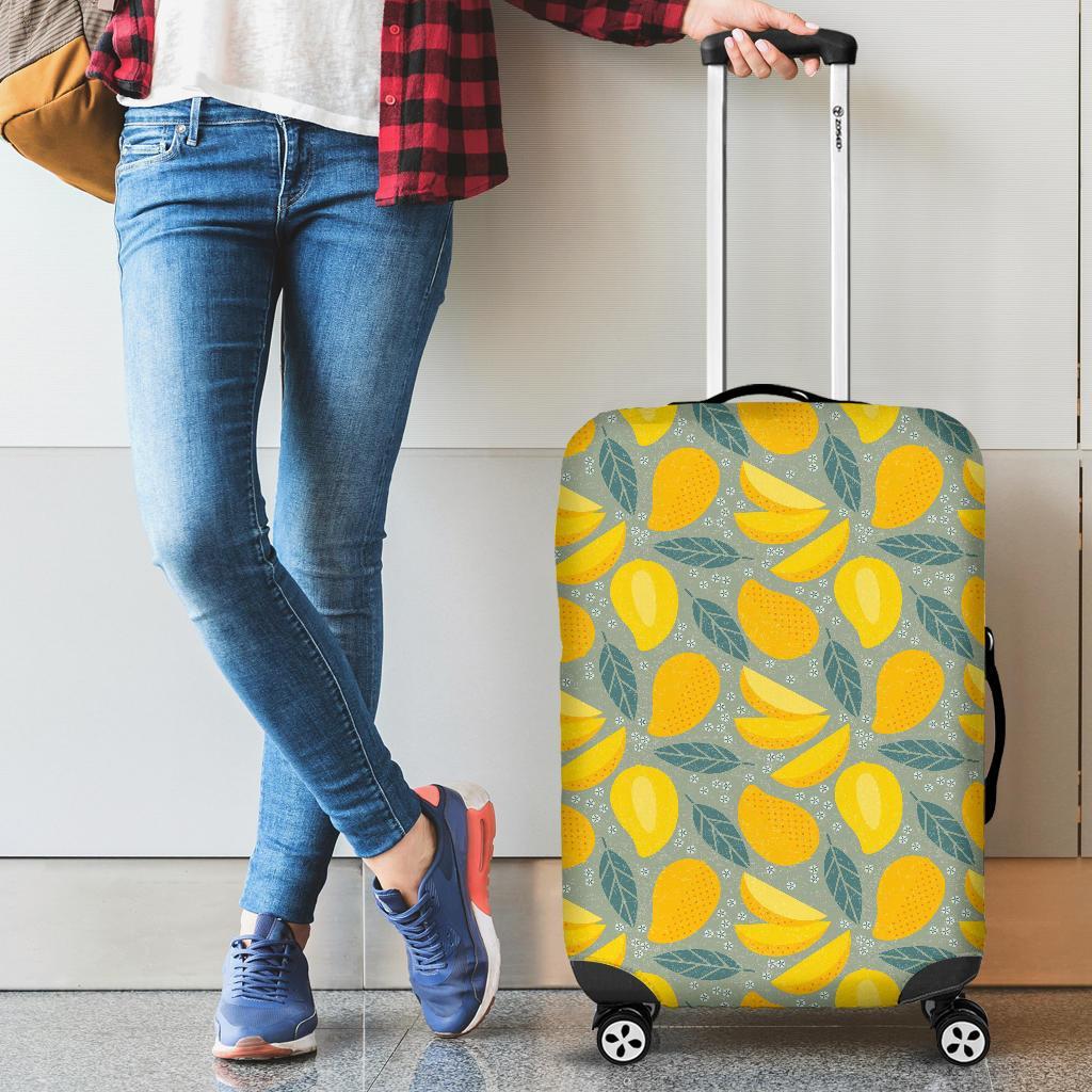 Mango Cute Print Pattern Luggage Cover Protector-grizzshop