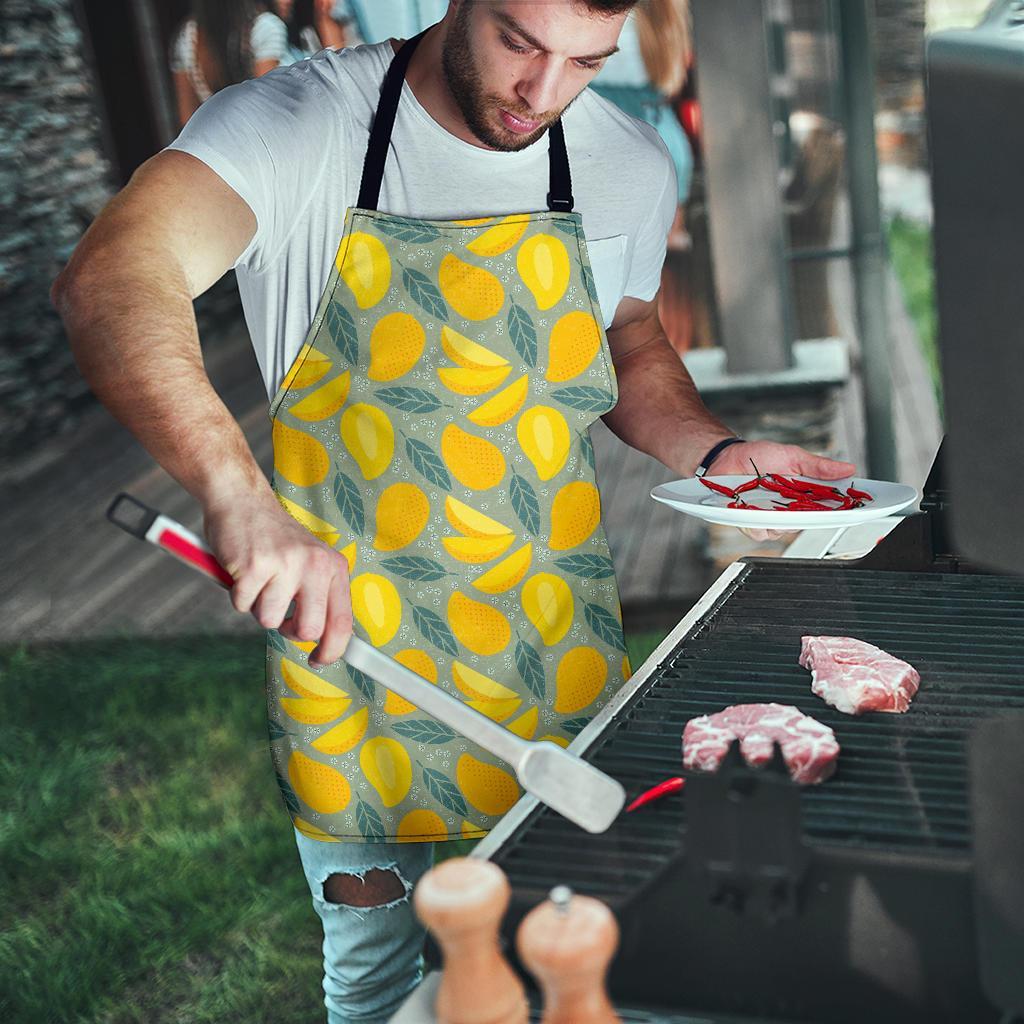 Mango Cute Print Pattern Men's Apron-grizzshop