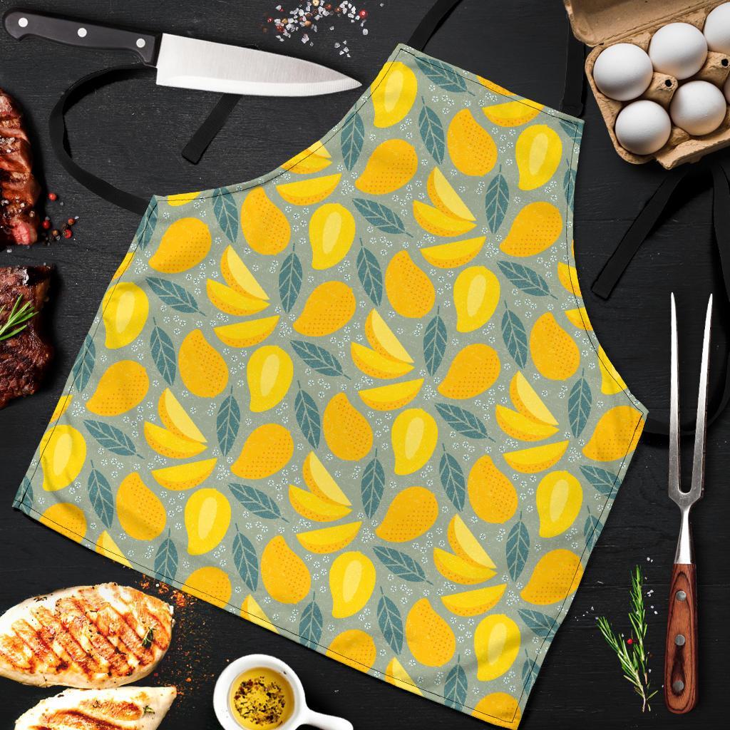 Mango Cute Print Pattern Men's Apron-grizzshop