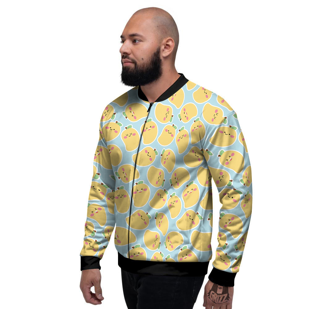 Mango Cute Print Pattern Men's Bomber Jacket-grizzshop
