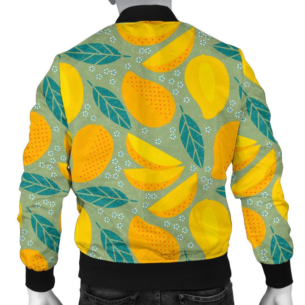 Mango Cute Print Pattern Men's Bomber Jacket-grizzshop